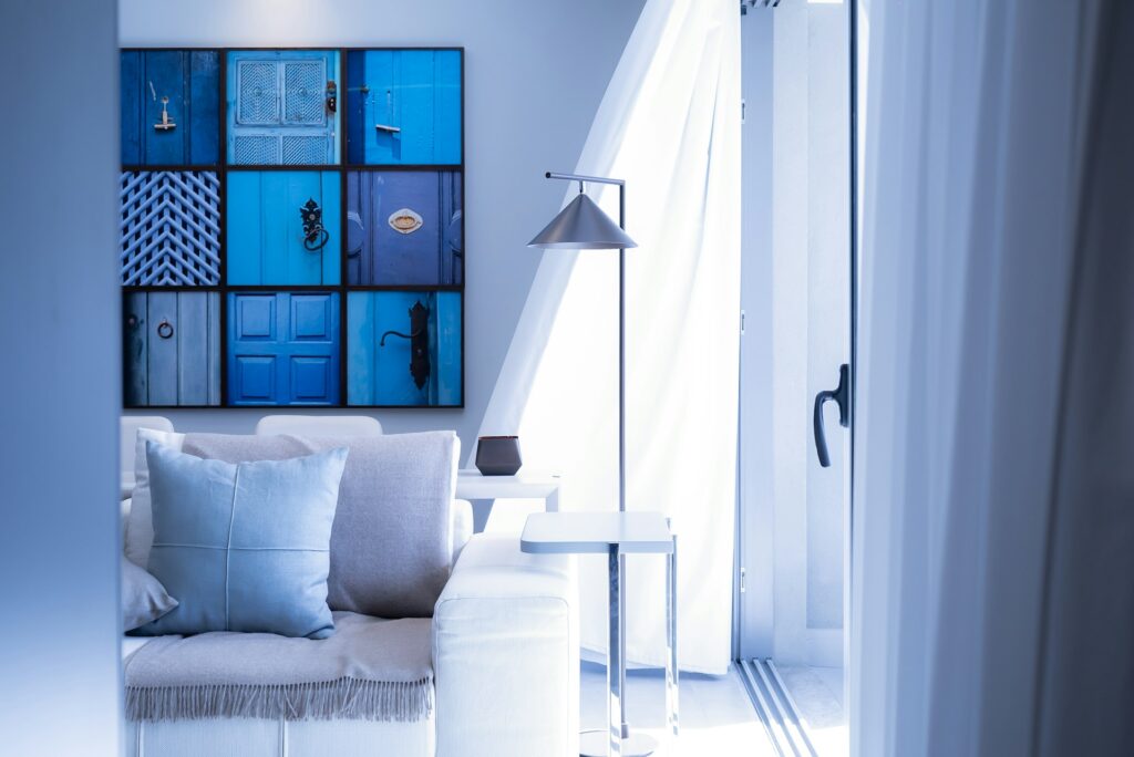 Le bleu glacier pour sa décoration