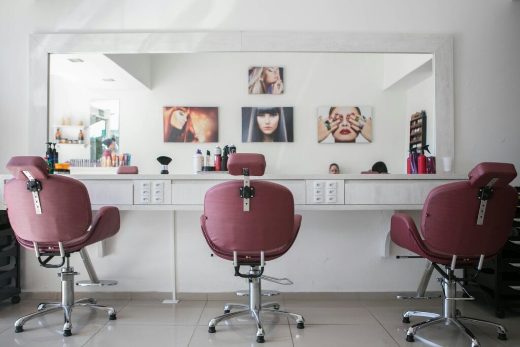 Décoration d'un salon de beauté